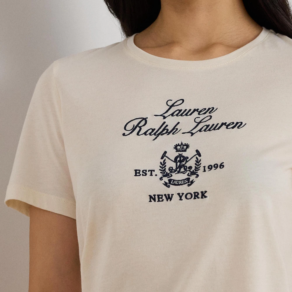 Γυναικείο T-Shirt Lauren Ralph Lauren με Κέντημα Crest