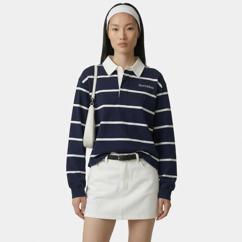 Unisex Polo Sporty & Rich με Ρίγες
