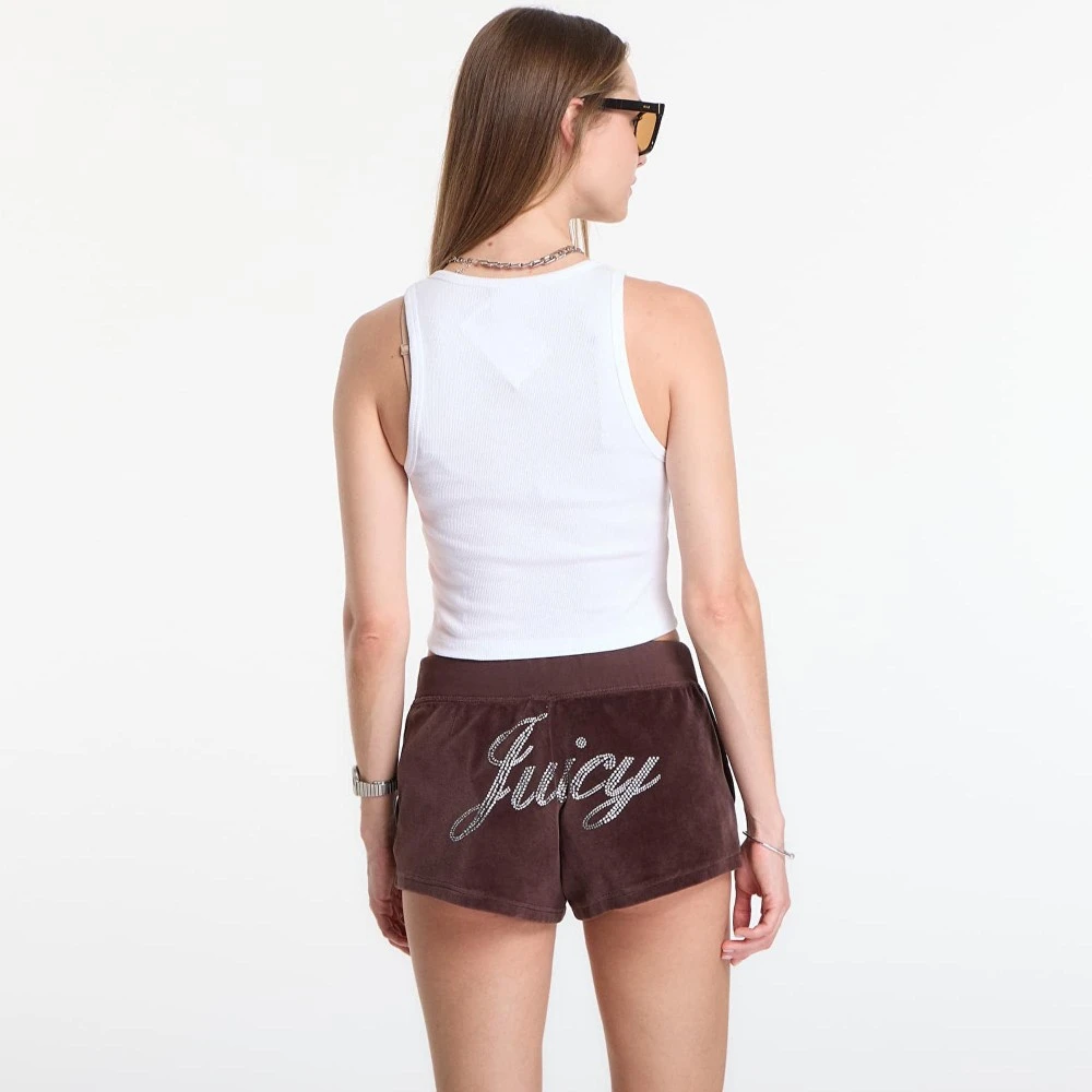 Sporty & Rich x Juicy Couture – Αμάνικη Μπλούζα Ριμπ Λευκή