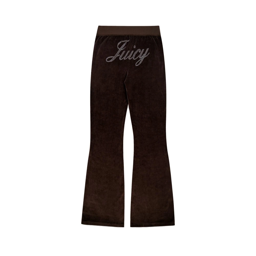Sporty & Rich x Juicy Couture – Βελούδινο Παντελόνι Φόρμας Σοκολατί