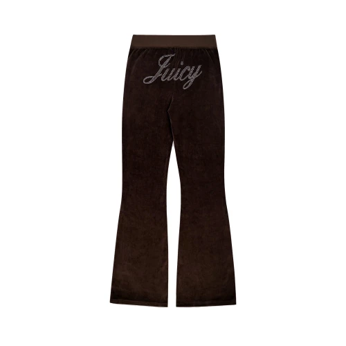 Sporty & Rich x Juicy Couture – Βελούδινο Παντελόνι Φόρμας Σοκολατί