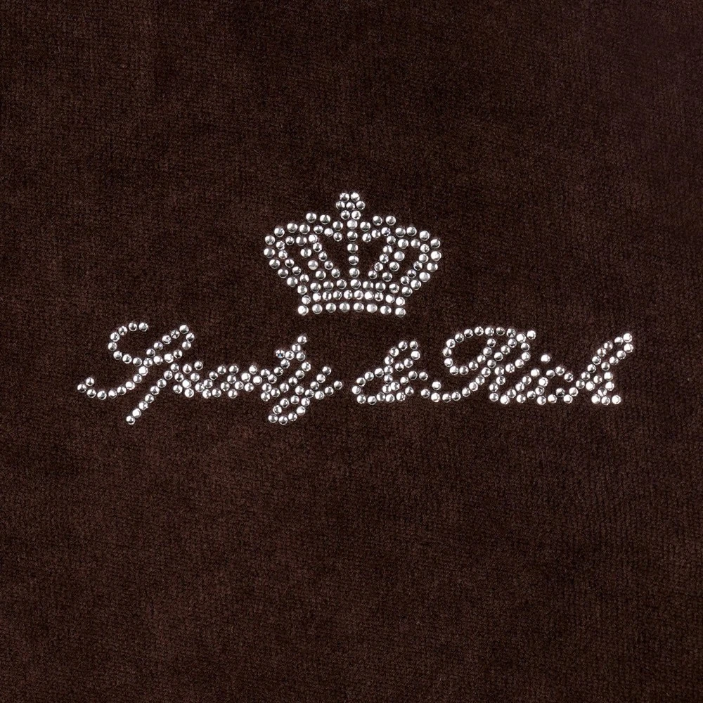 Sporty & Rich x Juicy Couture – Βελούδινο Παντελόνι Φόρμας Σοκολατί