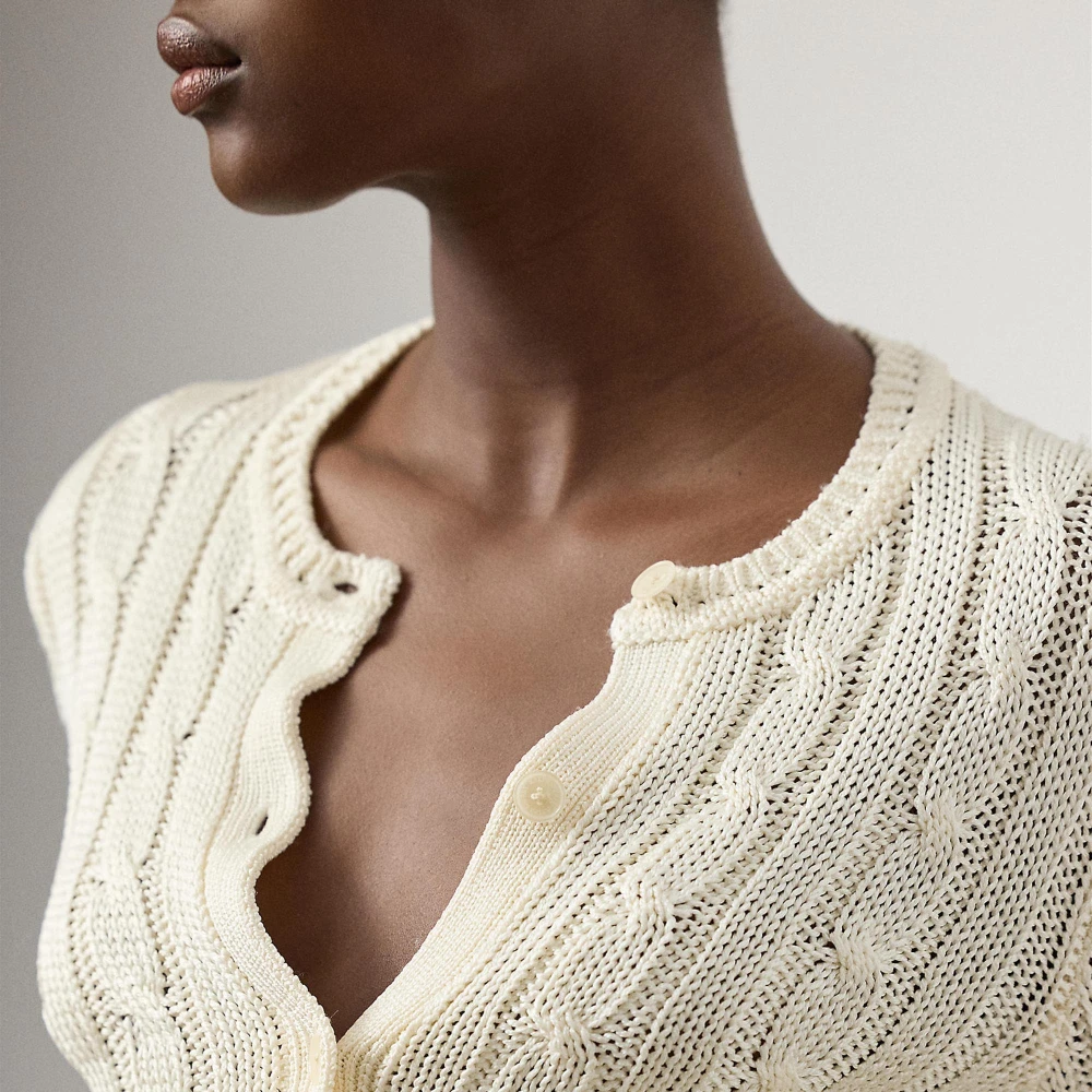 Γυναικεία Cropped Ζακέτα Silk Cable-Knit Ralph Lauren