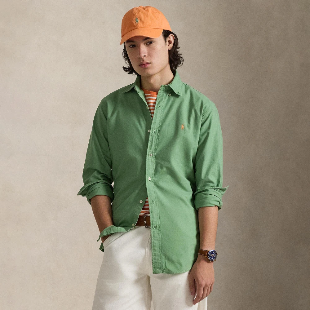 Πουκάμισο Oxford Custom Fit βαμμένο στο ένδυμα Polo Ralph Lauren