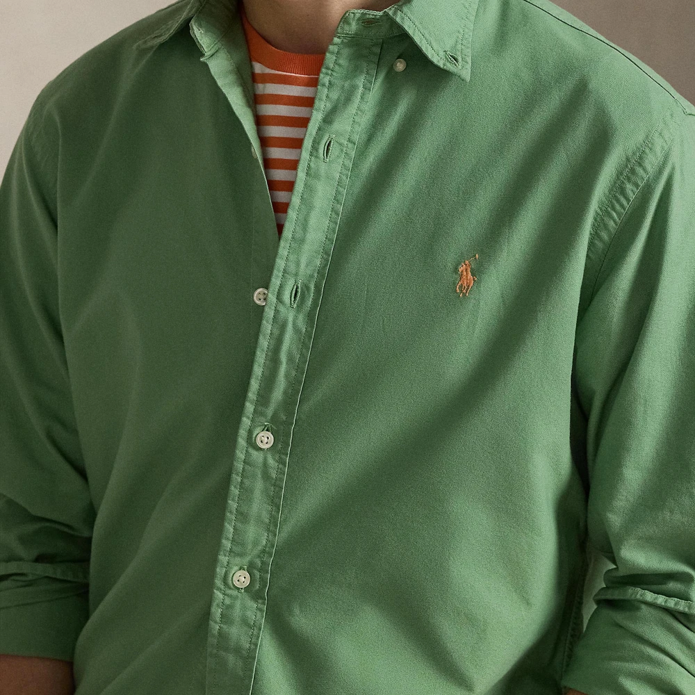 Πουκάμισο Oxford Custom Fit βαμμένο στο ένδυμα Polo Ralph Lauren