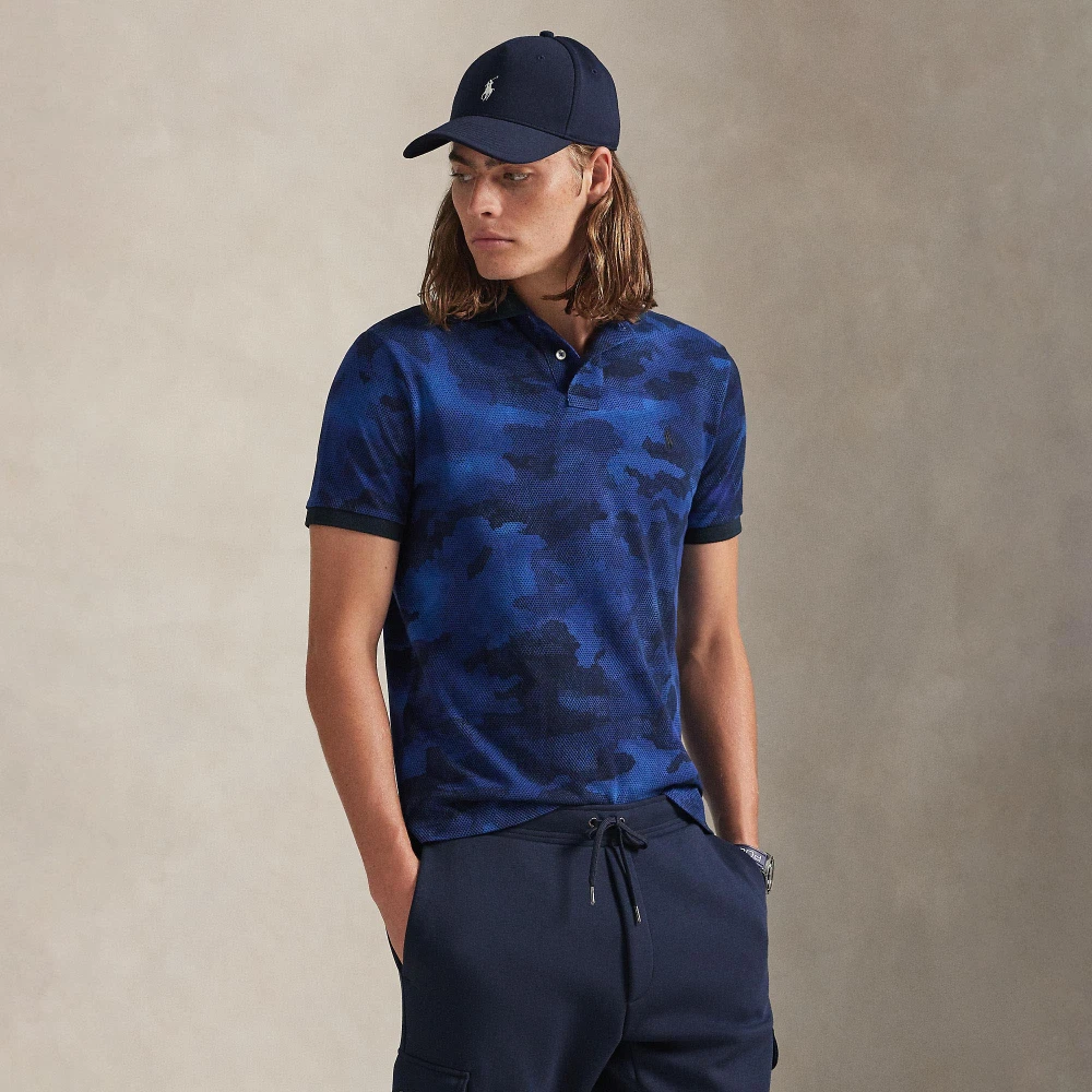 Πόλο μπλουζάκι Mesh Custom Slim με καμουφλάζ Polo Ralph Lauren