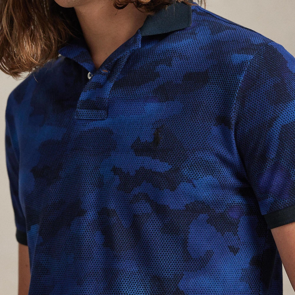 Πόλο μπλουζάκι Mesh Custom Slim με καμουφλάζ Polo Ralph Lauren