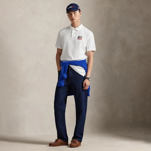 Πόλο μπλουζάκι Mesh Classic Fit με σημαία Polo Ralph Lauren