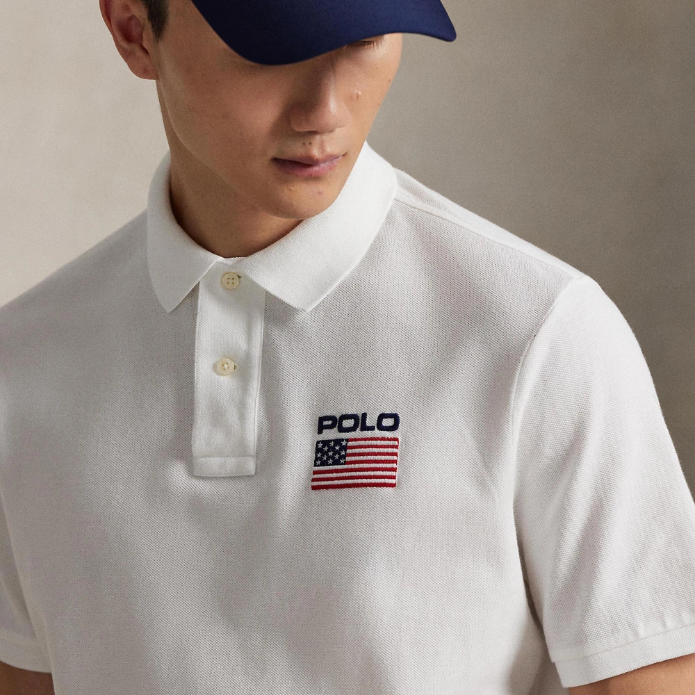 Πόλο μπλουζάκι Mesh Classic Fit με σημαία Polo Ralph Lauren
