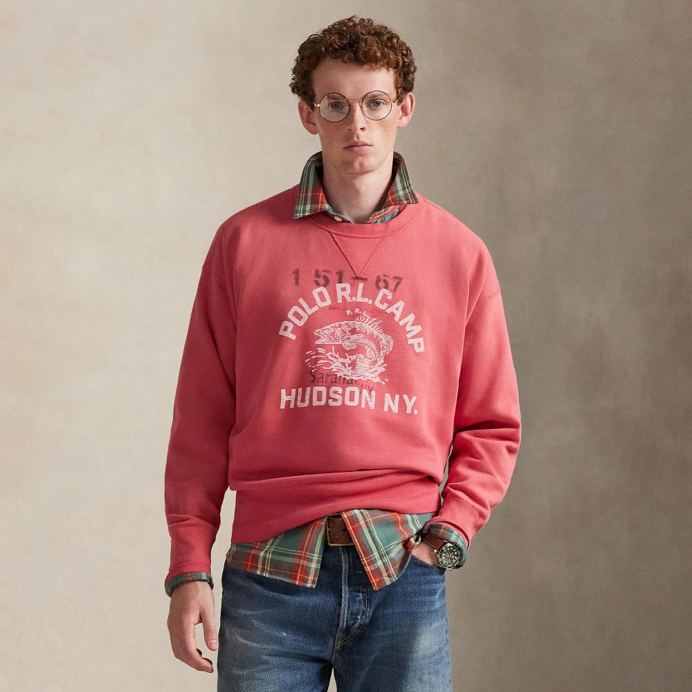Φούτερ από φλις Vintage Fit με γραφικό σχέδιο Polo Ralph Lauren