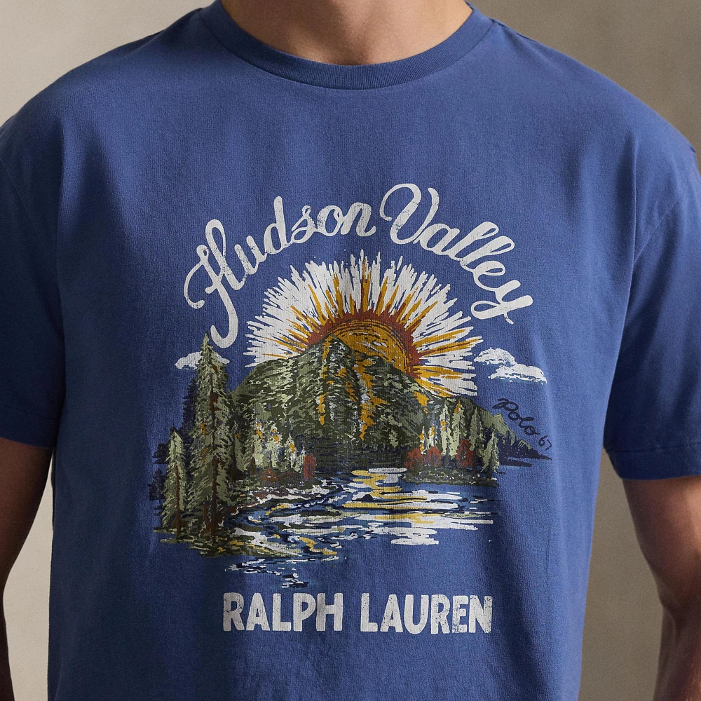 T-shirt από jersey Classic Fit με γραφικό σχέδιο Polo Ralph Lauren