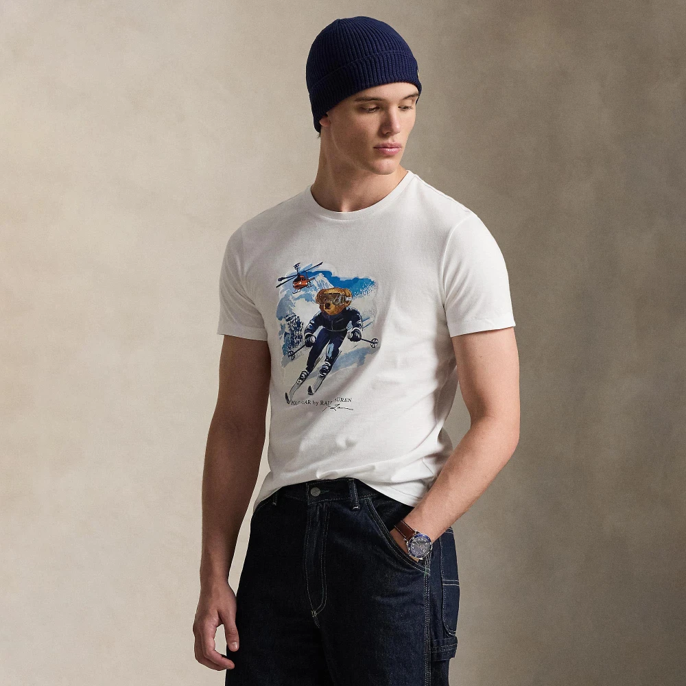 T-shirt Custom Slim Fit με Polo Bear Polo Ralph Lauren