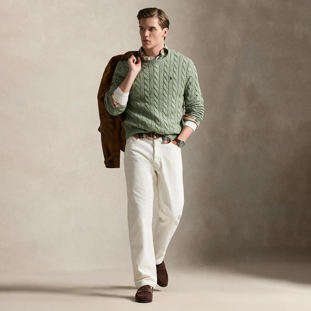 Πουλόβερ από βαμβάκι με πλέξη cable-knit Polo Ralph Lauren