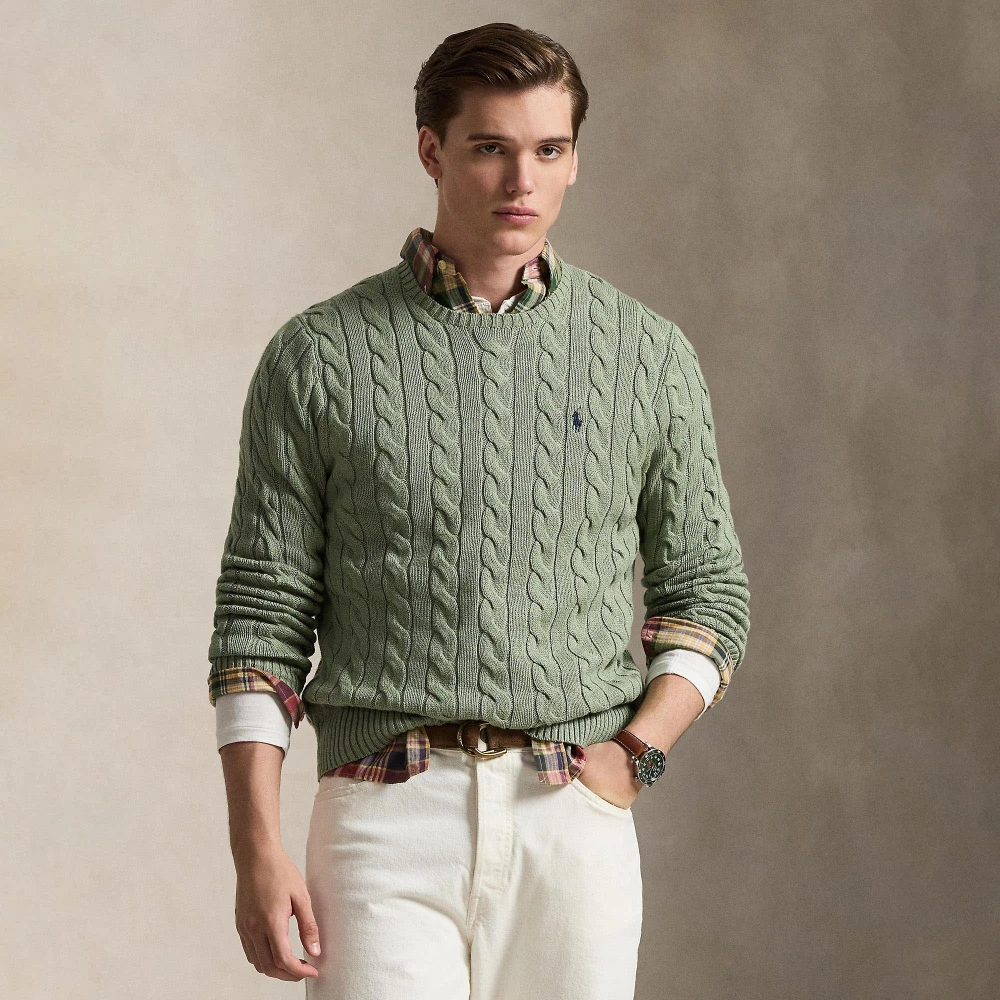 Πουλόβερ από βαμβάκι με πλέξη cable-knit Polo Ralph Lauren