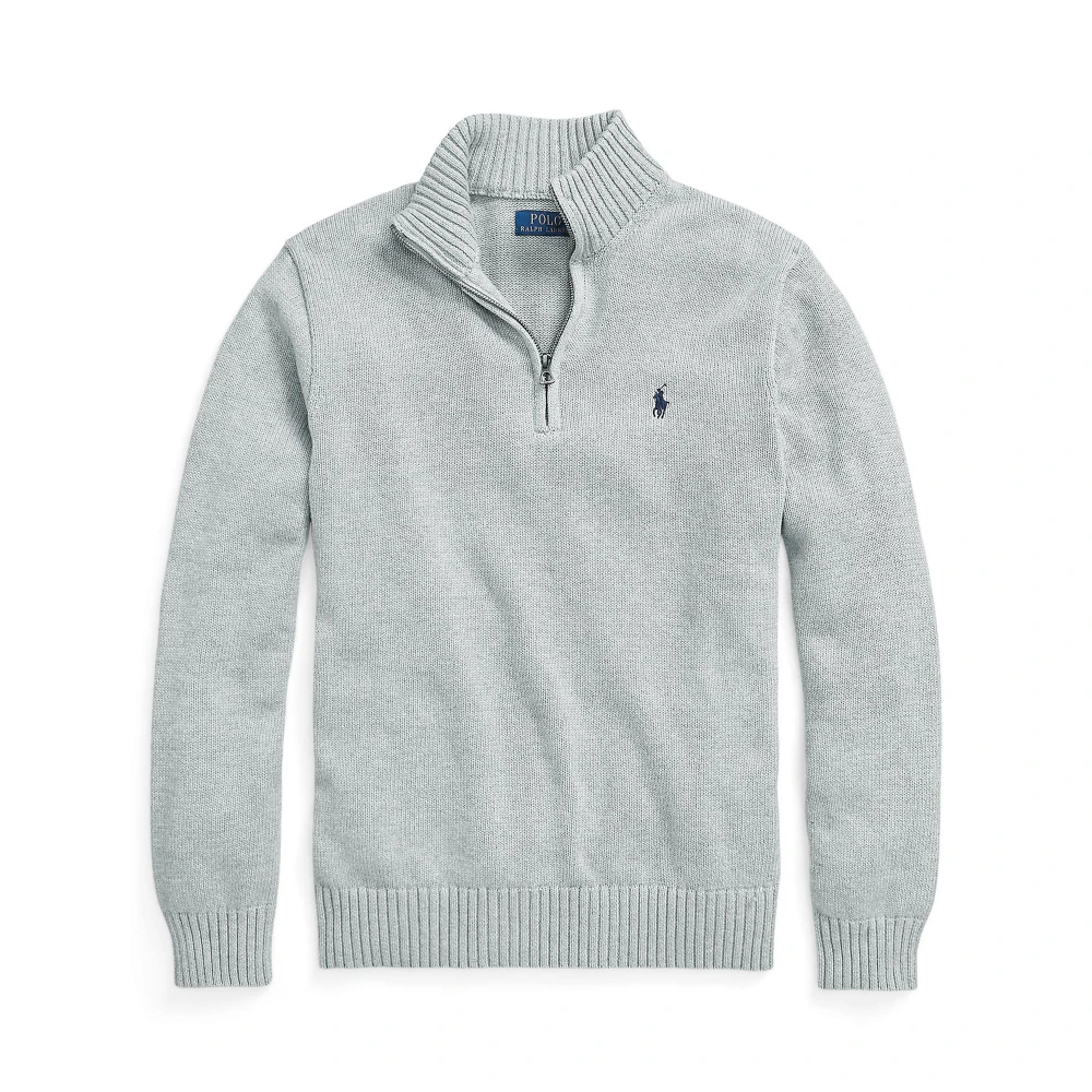 Πουλόβερ από βαμβάκι με φερμουάρ και mockneck Polo Ralph Lauren