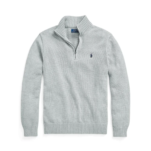 Πουλόβερ από βαμβάκι με φερμουάρ και mockneck Polo Ralph Lauren