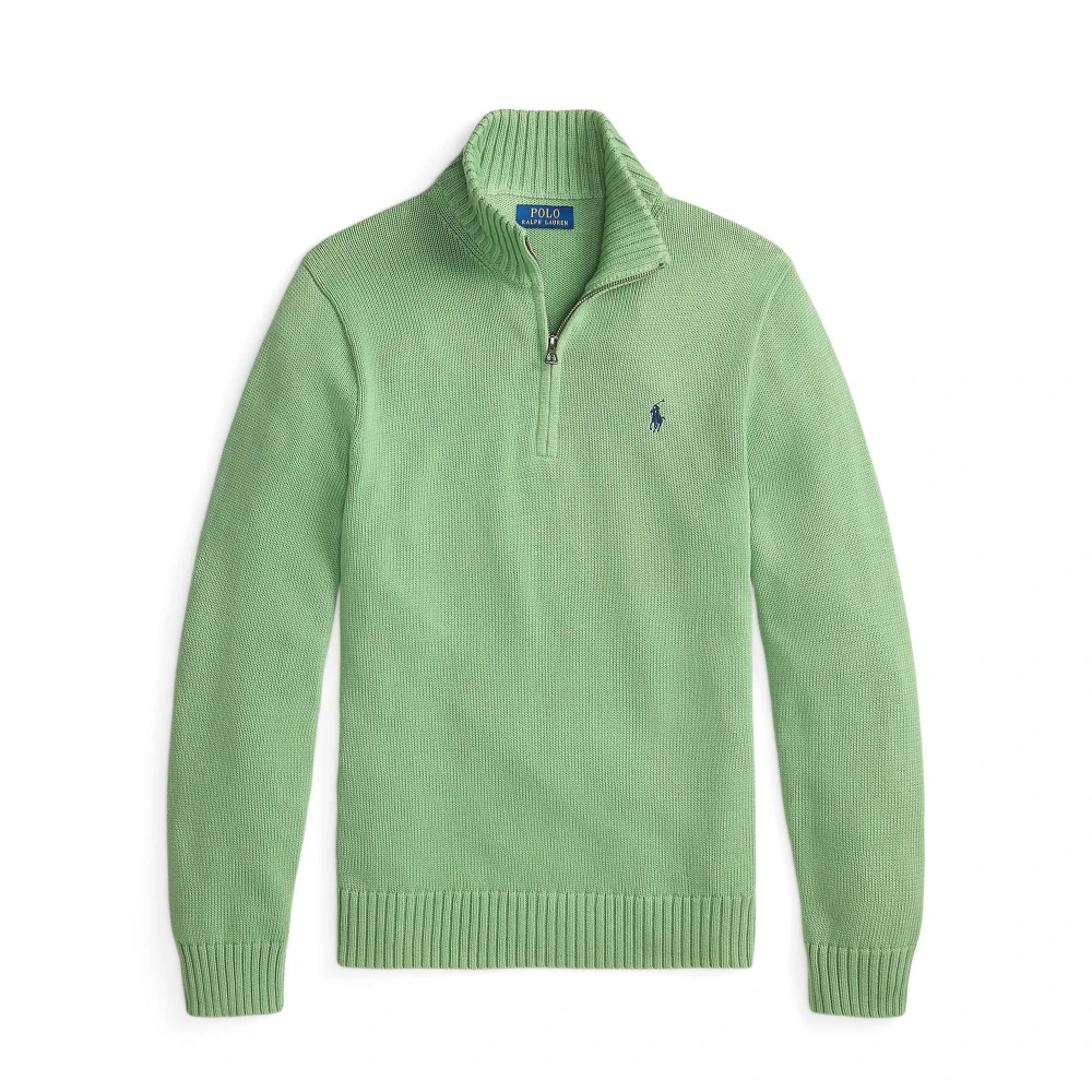 Πουλόβερ από βαμβάκι με φερμουάρ και mockneck Polo Ralph Lauren