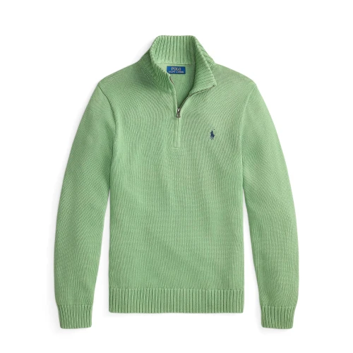 Πουλόβερ από βαμβάκι με φερμουάρ και mockneck Polo Ralph Lauren