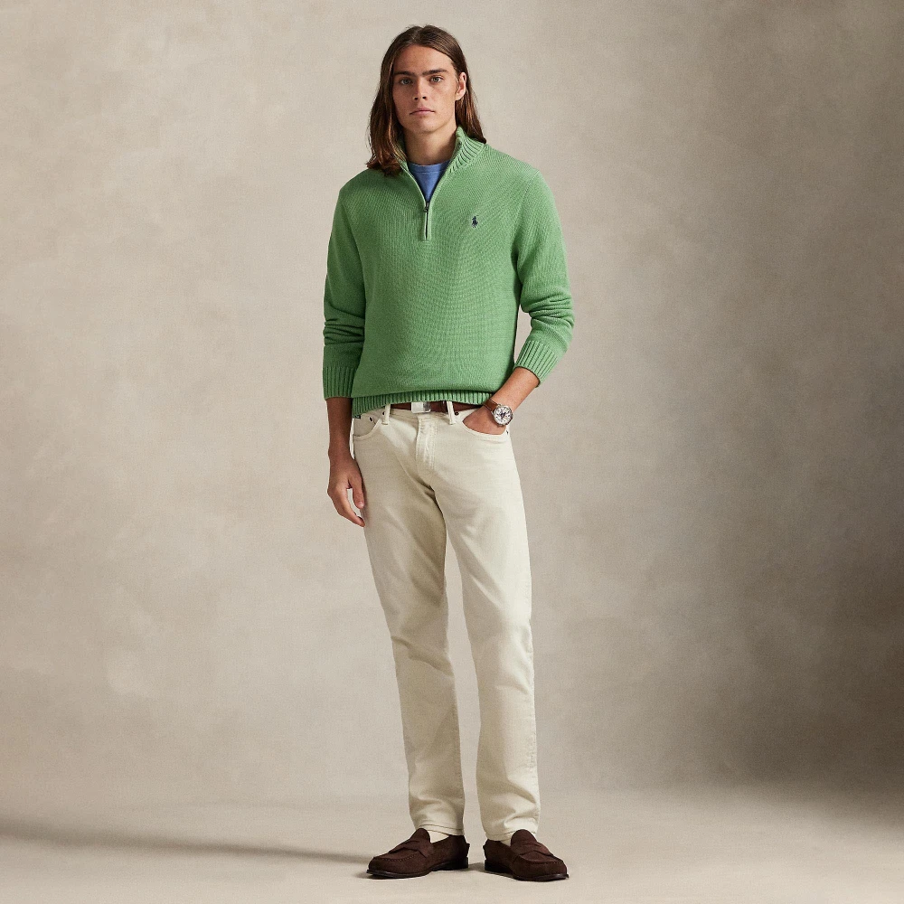 Πουλόβερ από βαμβάκι με φερμουάρ και mockneck Polo Ralph Lauren