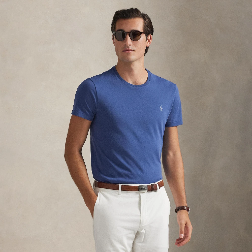 T-shirt Custom Slim Fit από jersey με στρογγυλή λαιμόκοψη Polo Ralph Lauren