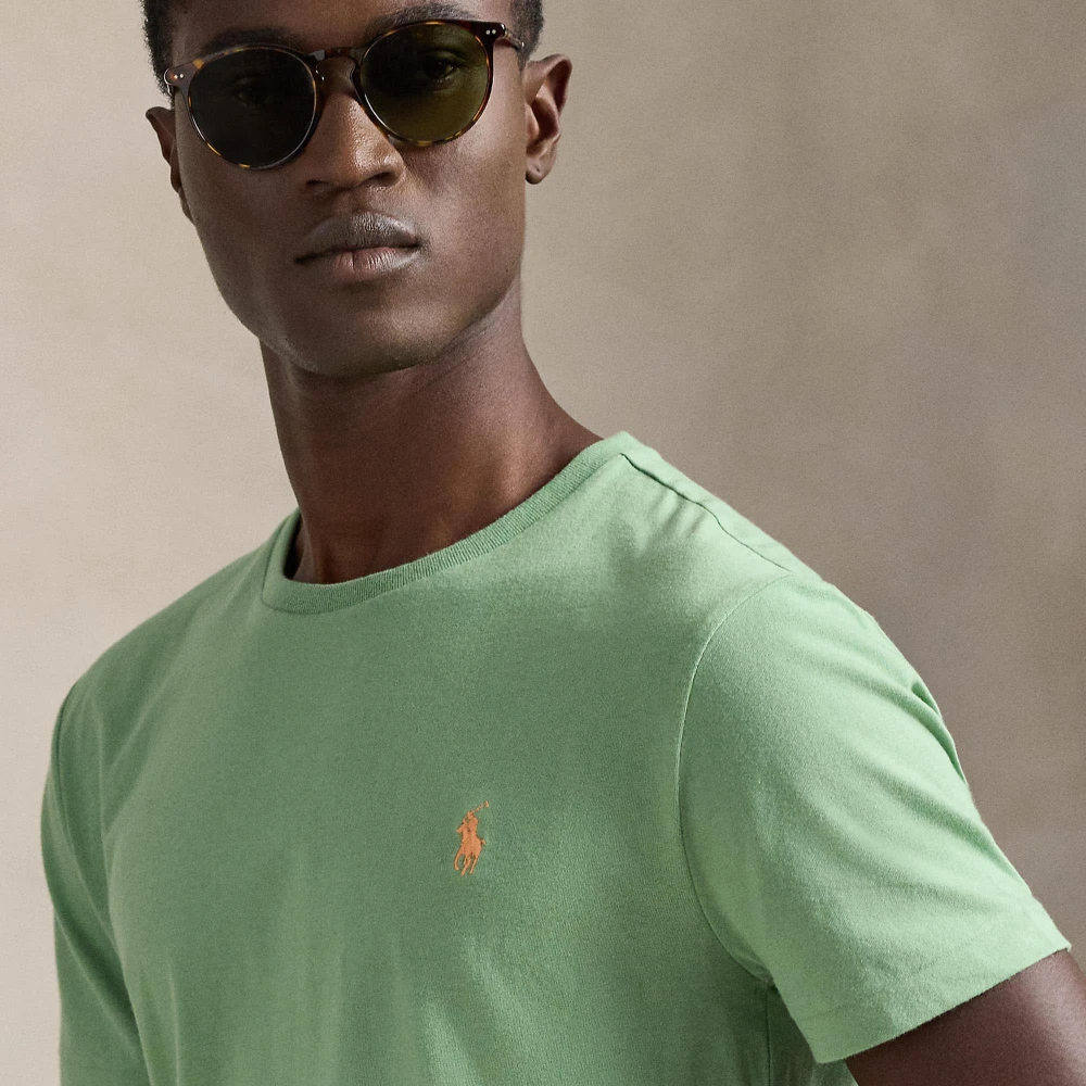 T-shirt Custom Slim Fit από jersey με στρογγυλή λαιμόκοψη Polo Ralph Lauren