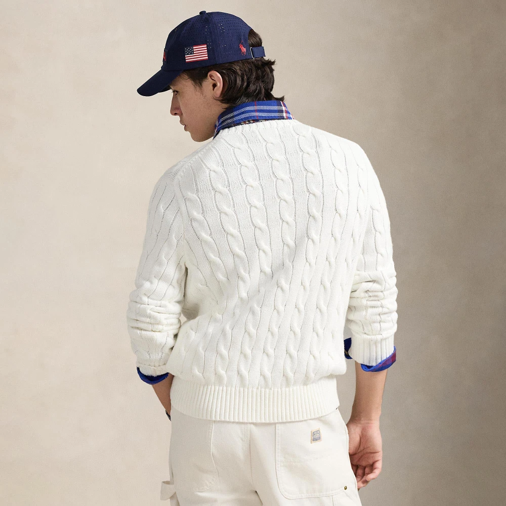 Πουλόβερ με cable-knit πλέξη και σημαία Polo Ralph Lauren