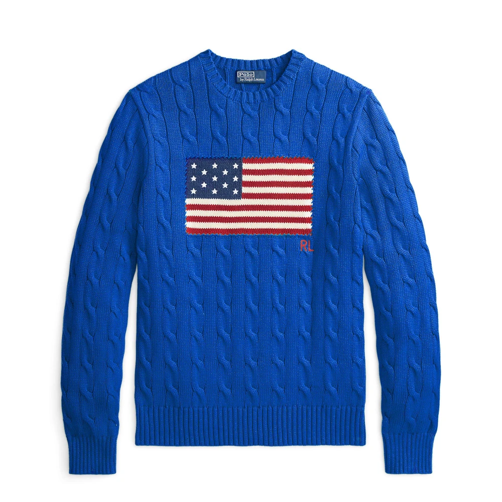 Πουλόβερ με cable-knit πλέξη και σημαία Polo Ralph Lauren