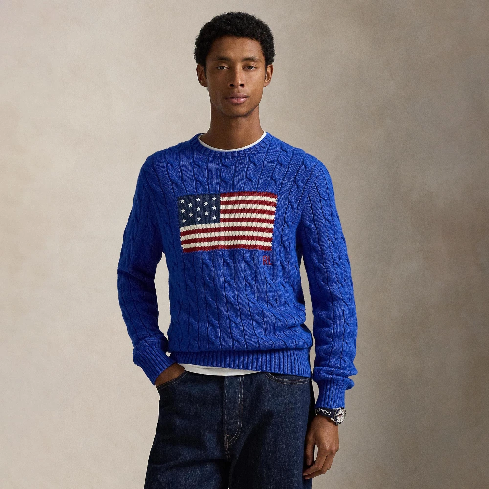Πουλόβερ με cable-knit πλέξη και σημαία Polo Ralph Lauren