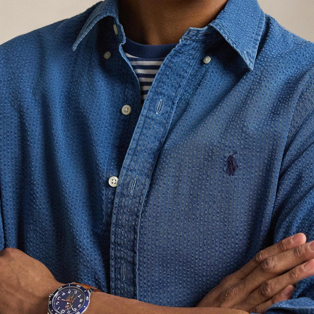 Ανδρικό Πουκάμισο Seersucker 40/1 CUBDPPCS — Polo Ralph Lauren