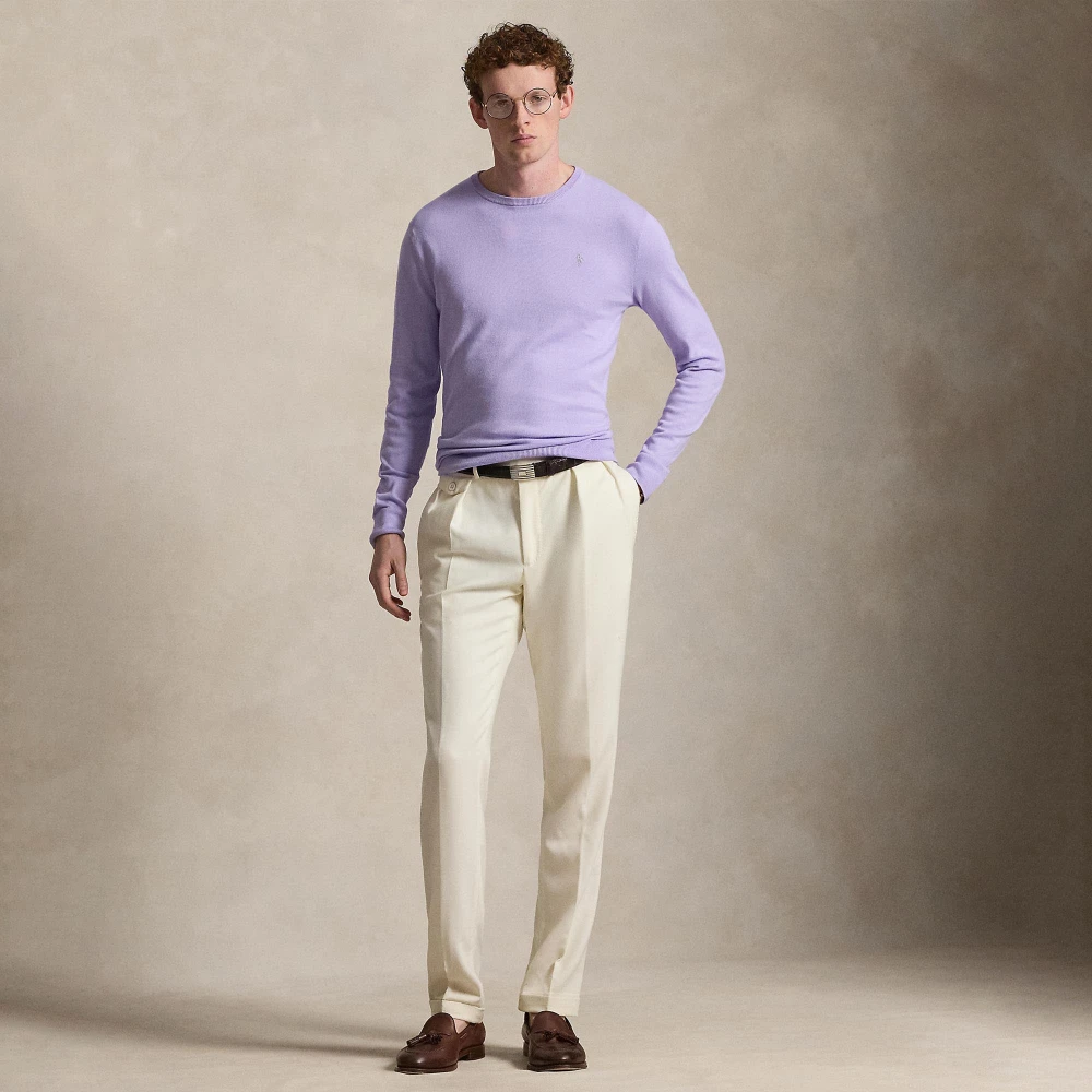 Ανδρικό Slim Fit Πλεκτό Βαμβακερό Πουλόβερ — Polo Ralph Lauren