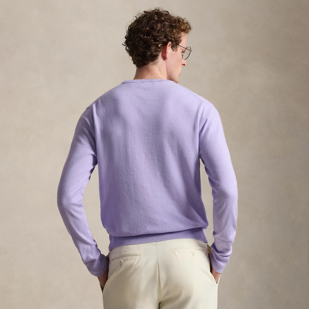 Ανδρικό Slim Fit Πλεκτό Βαμβακερό Πουλόβερ — Polo Ralph Lauren