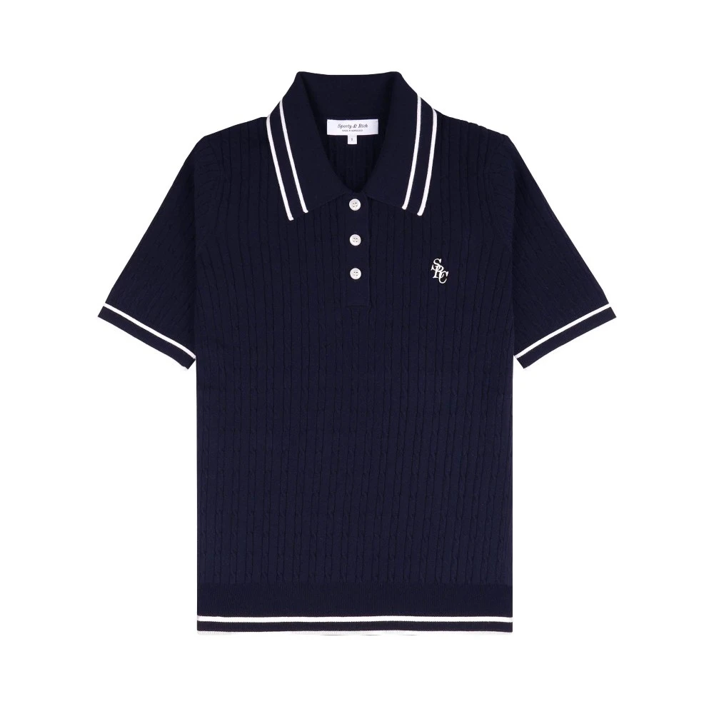 Γυναικεία Πλεκτή Μπλούζα Polo με Σχέδιο Cable Knit Sporty & Rich