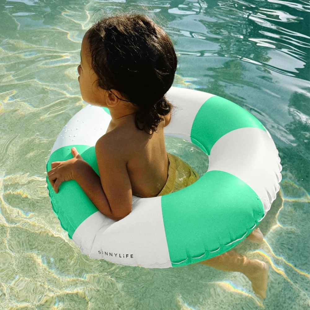 Mini Σωσίβιο Δαχτυλίδι Πισίνας - Pool Party Πράσινη Ρίγα SUNNYLIFE