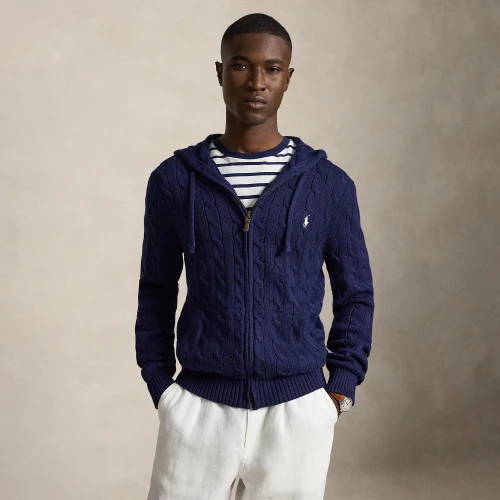 Ανδρική Πλεκτή Ζακέτα με Κουκούλα Polo Ralph Lauren