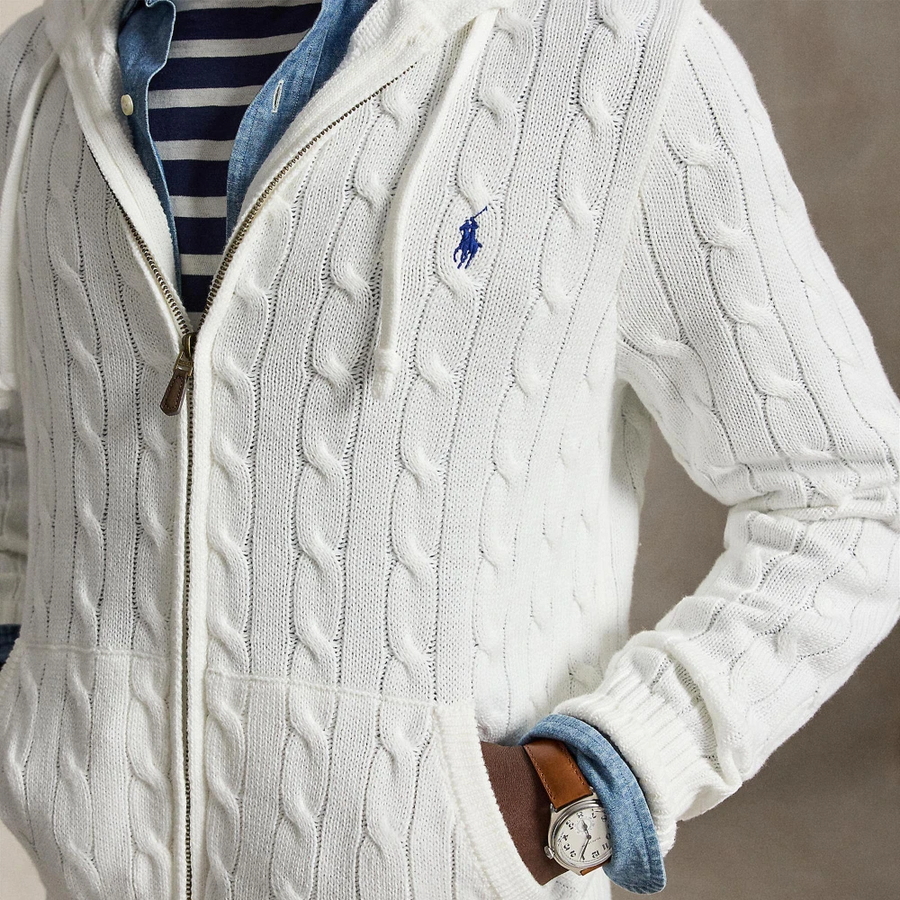 Ανδρική Πλεκτή Ζακέτα με Κουκούλα Polo Ralph Lauren