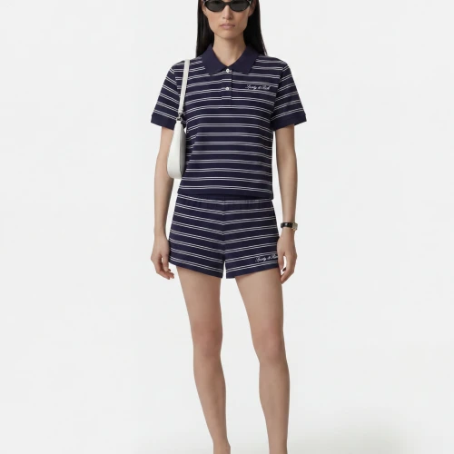 Unisex Polo Sporty & Rich με Ρίγες